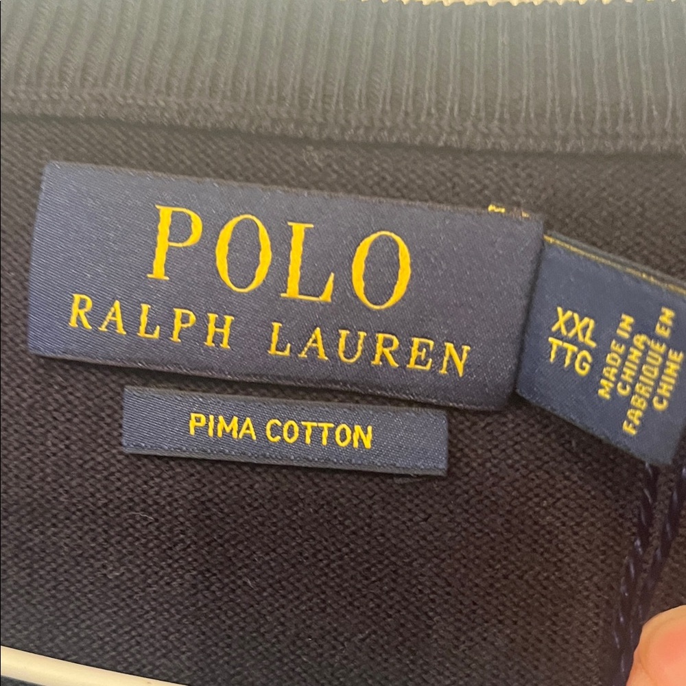 Polo by Ralph Lauren Men's Classic Navy Crewneck Sweater NWT - Picture 2 of 7